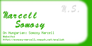 marcell somosy business card